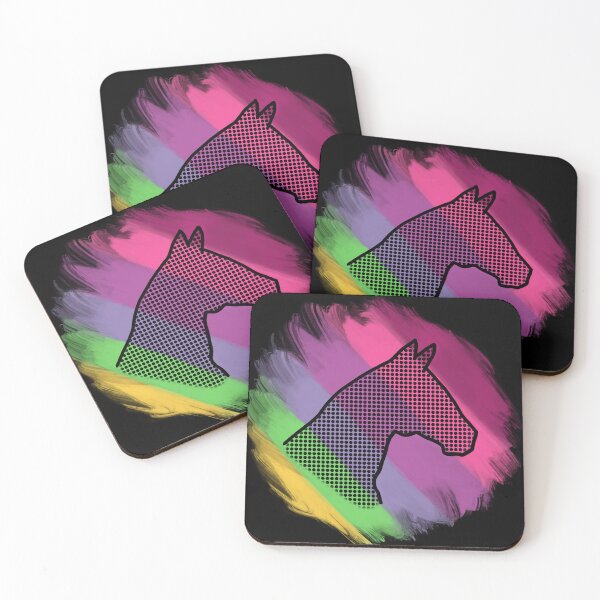 Item preview, Horse head on a spring palette background  designed and sold by Mimi Foley.