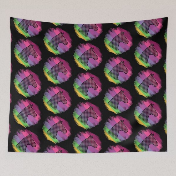 Item preview, Horse head on a spring palette background  designed and sold by Mimi Foley.