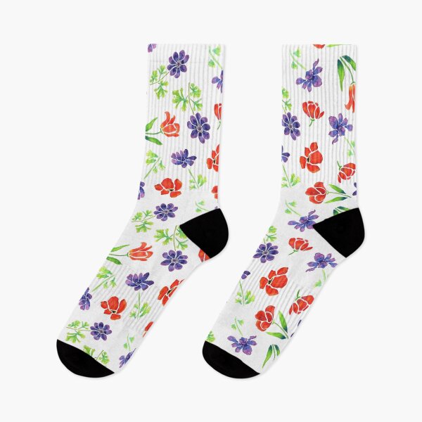 Item preview, Red Tulips and Purple Anemones designed and sold by MarcyBrennanArt.
