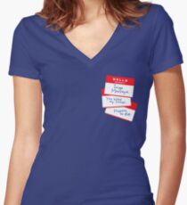 Hello Women's Fitted V-Neck T-Shirt