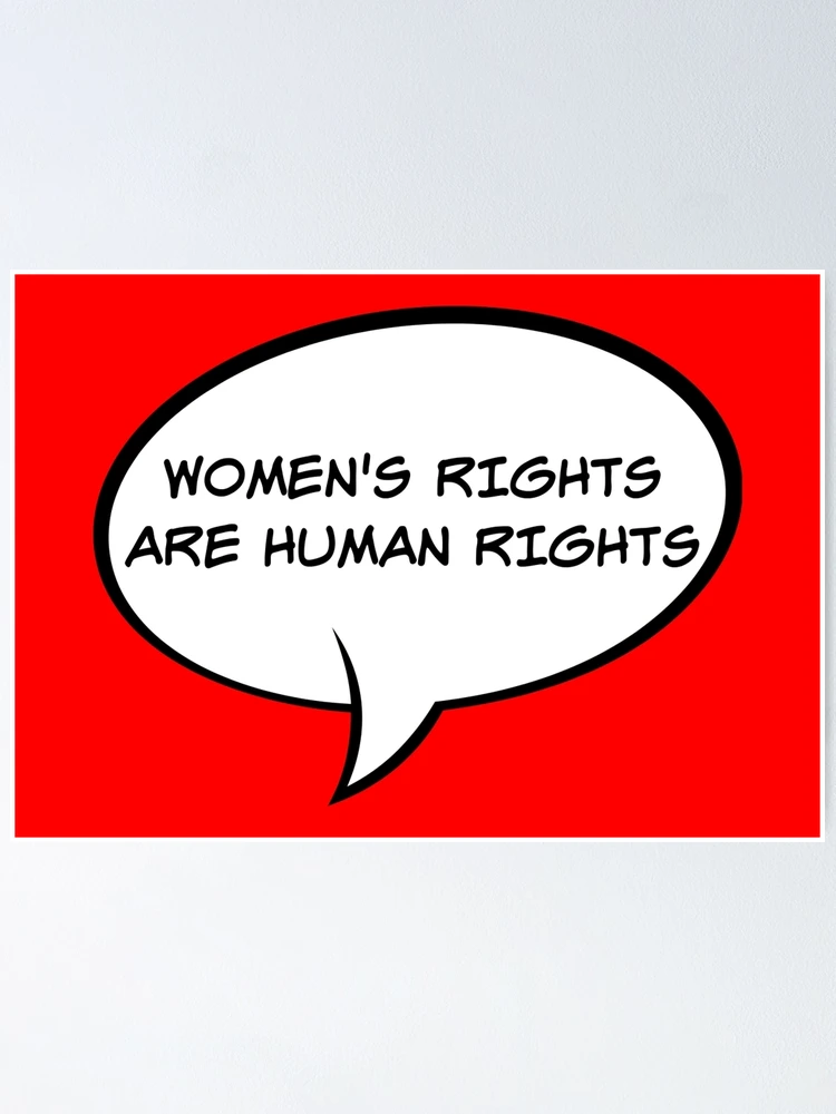 Womens Rights are Human Rights Sign Bunny ASCII Art Feminism