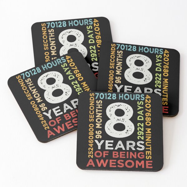 Item preview, Cool Kids 8th Birthday 8 Years Old Vintage Retro 96 Months Boys And Girls designed and sold by pedrored369.