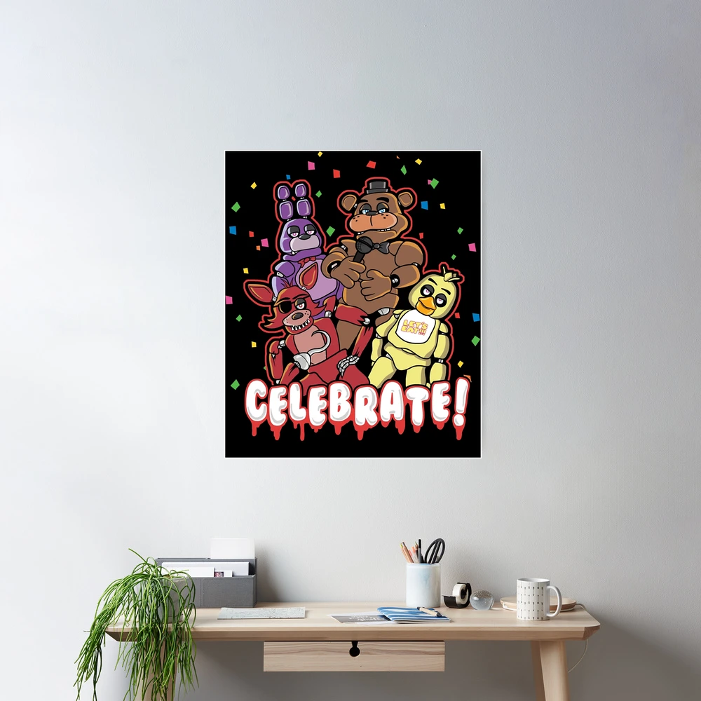  Five Nights at Freddy's - Celebrate Wall Poster with Push Pins  : Office Products