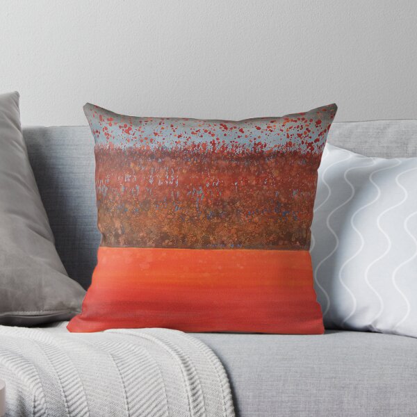 Hedgerow with Balloons original painting Throw Pillow