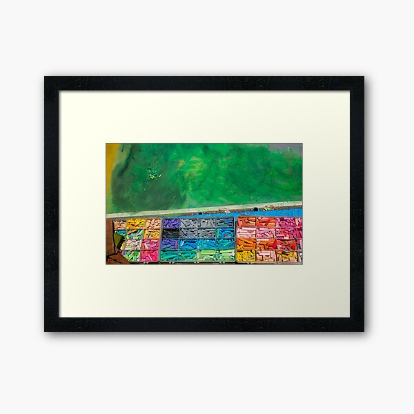 Chalk Colors Framed Art Print