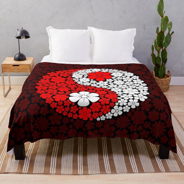 Item preview, Red and White Yin Yang Flowers designed and sold by JeffBartels.