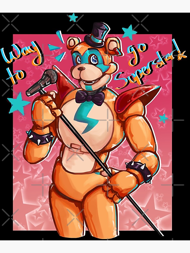 Glamrock Freddy (Security Breach) Fnaf Poster/ Art Print