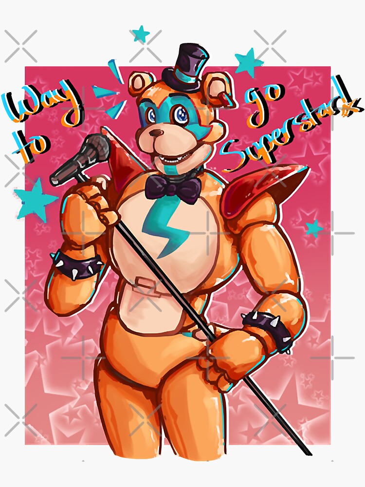 Glamrock Freddy FNAF  Sticker for Sale by LUX2Boutique