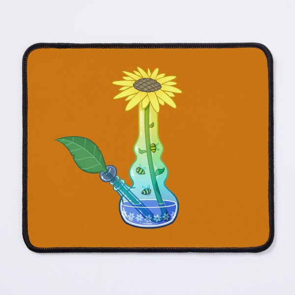 Item preview, Yellow Sun Flower Glass Bong designed and sold by andrewvz.