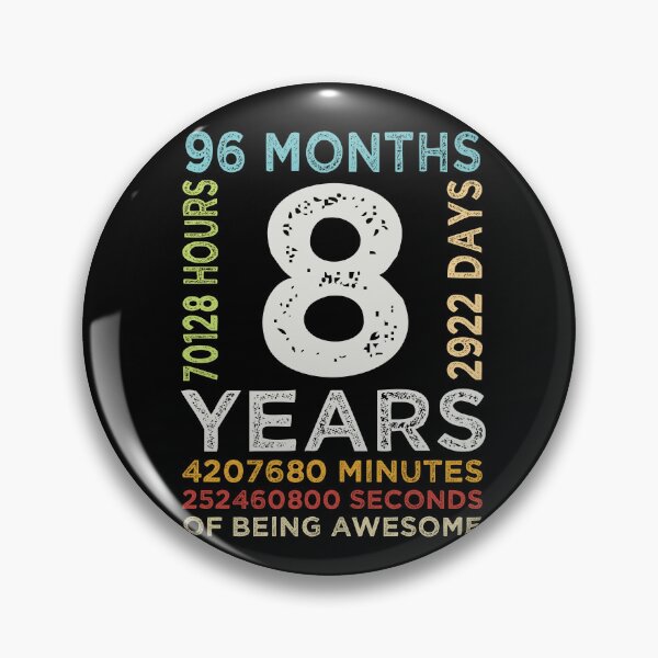 Item preview, Funny Kids 8th Birthday 8 Years Old Vintage Retro 96 Months Boys And Girls designed and sold by pedrored369.