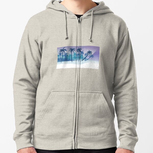 Cool Palm Tree Zipped Hoodie