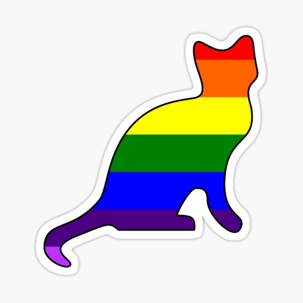 Rainbow Pride Kitty Sticker