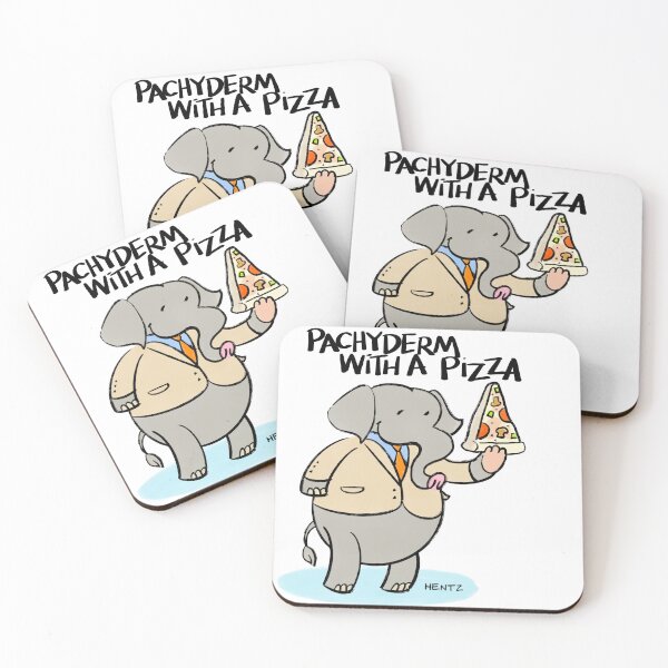 Item preview, Pachyderm With A Pizza designed and sold by JohnnyDraws1.