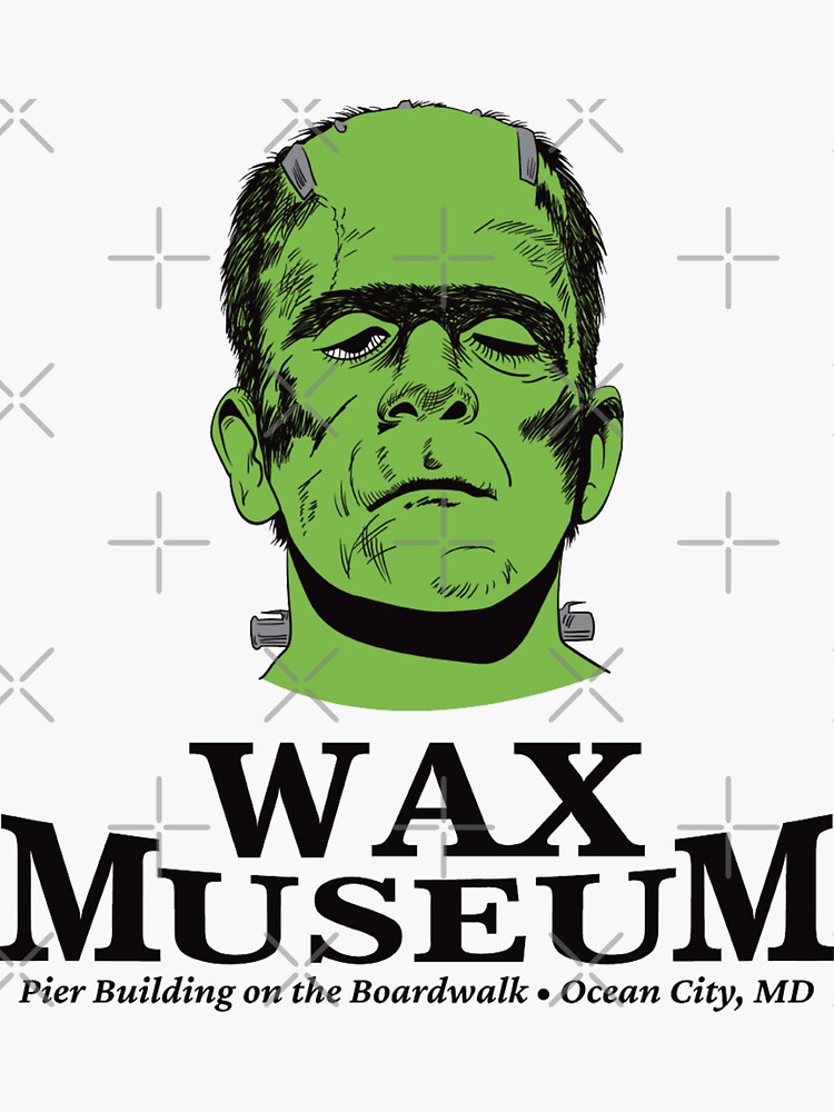 "Wax Museum, Ocean City, MD" Sticker by TeeArcade84 Redbubble
