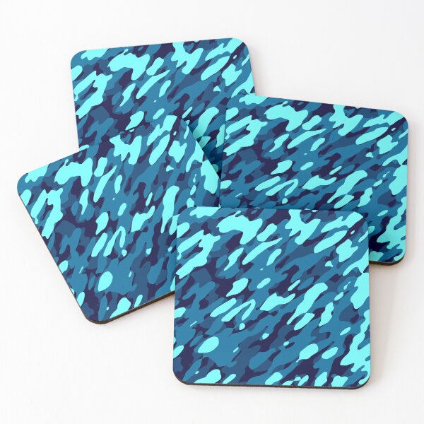 Item preview, Blue Turquoise Camouflage  designed and sold by Tshirtstory.
