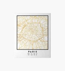 PARIS FRANCE CITY STREET MAP ART Art Board