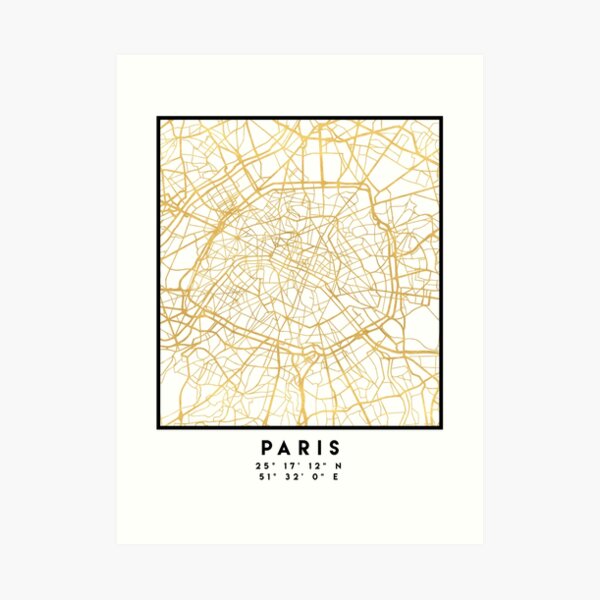 Frankreich in Gold Kunstdruck