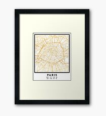 PARIS FRANKREICH CITY STREET MAP ART Gerahmter Kunstdruck