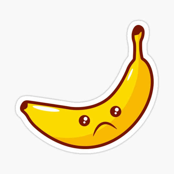 Item preview, Sad Banana, Cute Banana designed and sold by KawaiSticker.