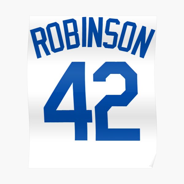 Jackie Robinson, number 42, Brooklyn Dodgers Poster