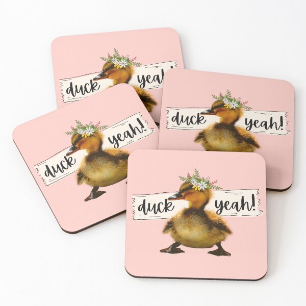 Item preview, duck yeah! duckling with flowers designed and sold by LaurenPittaway.
