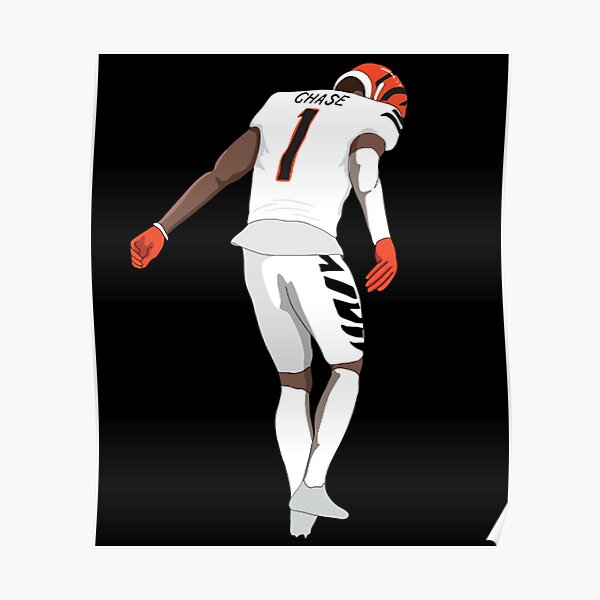 Ja';Marr Chase Football Poster American T-Shirt - Guineashirt Premium ™ LLC