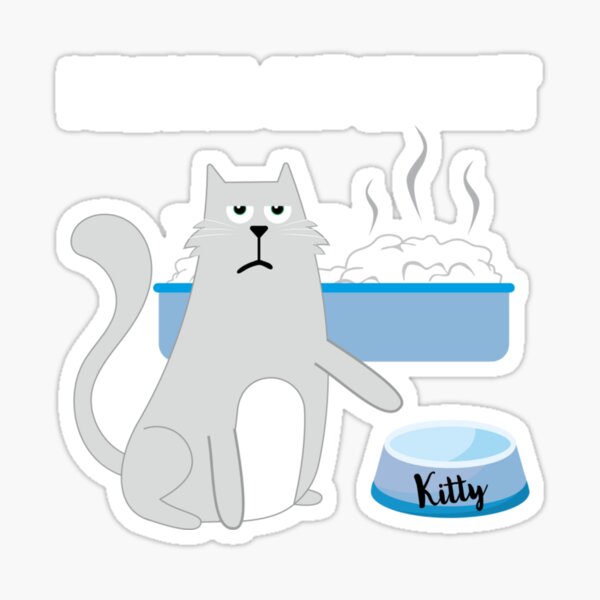 "Funny Cat Lover Personal Cat Servant Cute Hilarious Cat" Sticker by ...