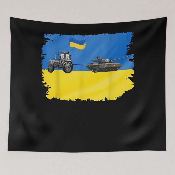 Item preview, Ukrainian Farmer Towing Russian Tank   designed and sold by KiaraTalladinov.