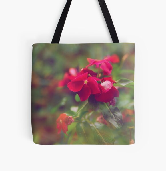 flowers All Over Print Tote Bag