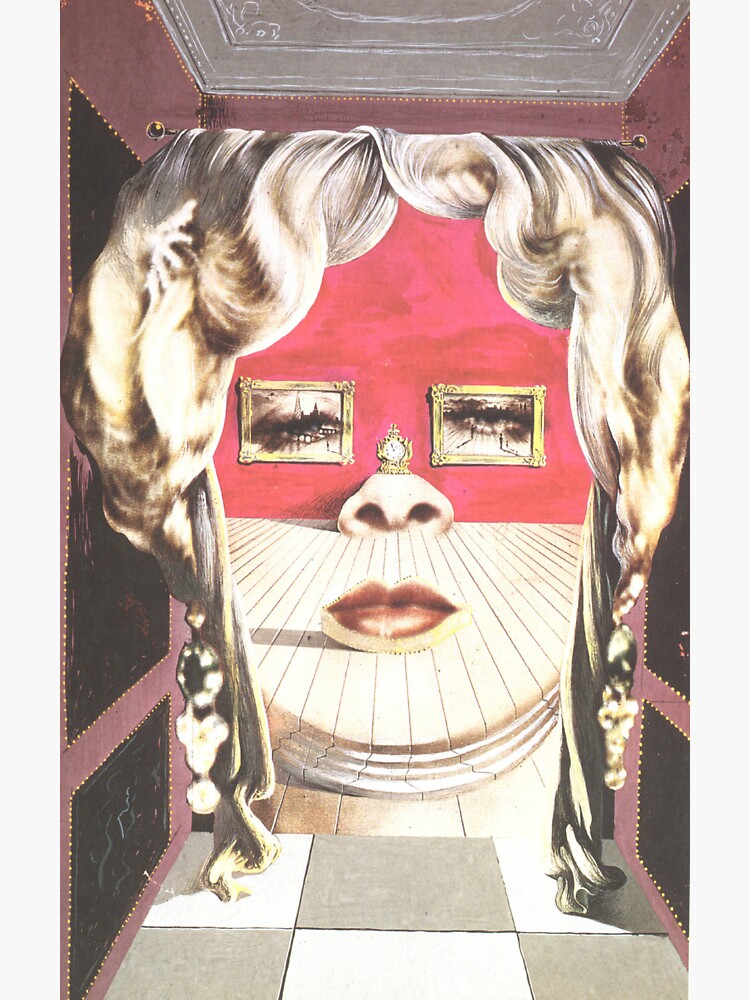 Pegatina «Rostro de Mae West que puede usarse como apartamento ...