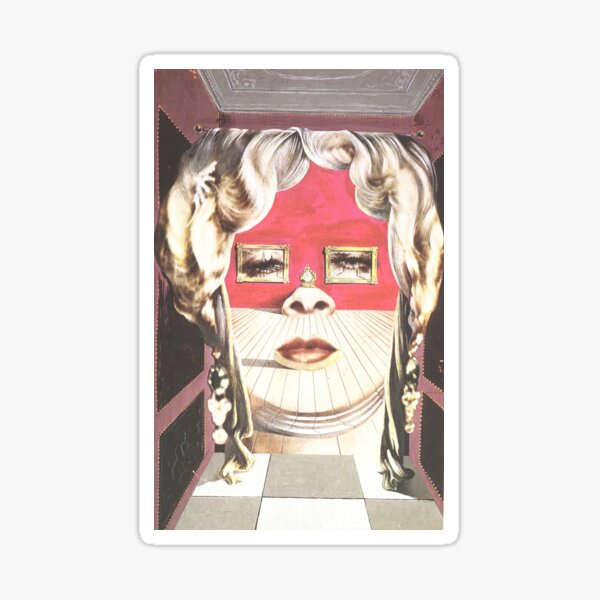 Pegatina «Rostro de Mae West que puede usarse como apartamento ...