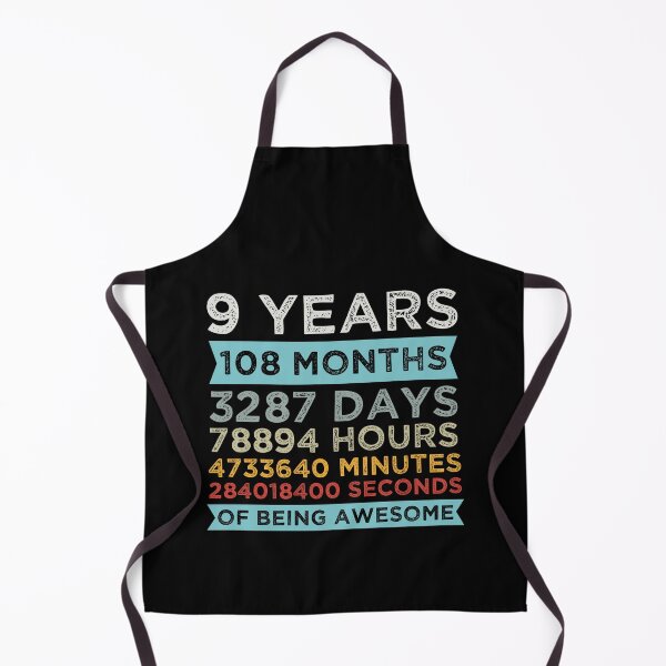 Item preview, Cute Kids 9th Birthday 9 Years Old Vintage Retro 108 Months Boys And Girls designed and sold by pedrored369.