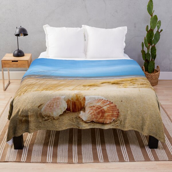 Item preview, Seashells, sand, beach grass and gorgeous blue sky designed and sold by hardscuffle.