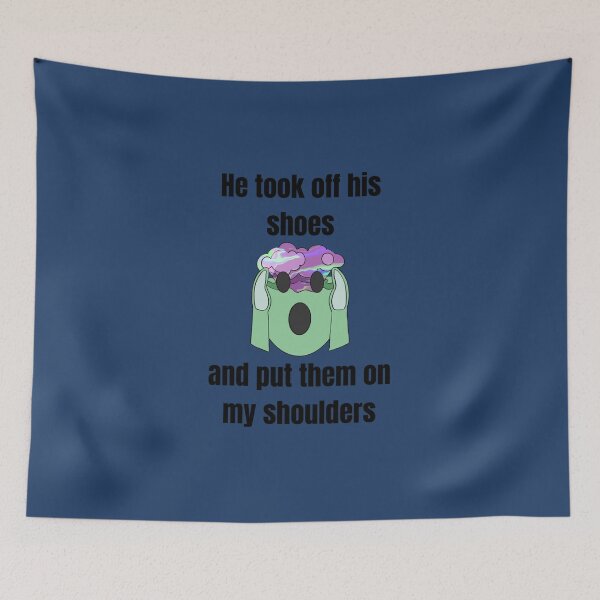 Item preview, His Shoes - Funny Weird Meme Bad Translation   designed and sold by HeyRustyStorezs.