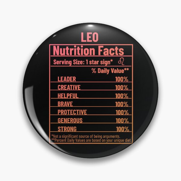Item preview, Leo Nutrition Facts designed and sold by SimplyCosmic11.