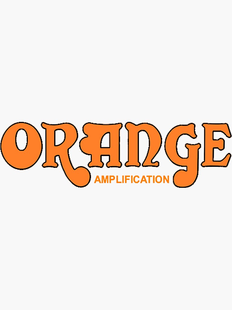 "Orange Amplification Logo " Sticker by SarahKi8018589 Redbubble