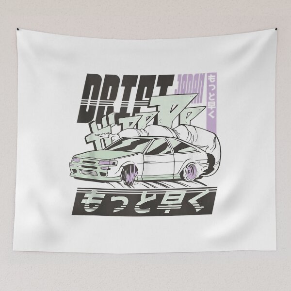 Item preview, Vintage Retro Japanese Anime Drift Car Racing 90's Gift designed and sold by JapanAnimeS3.