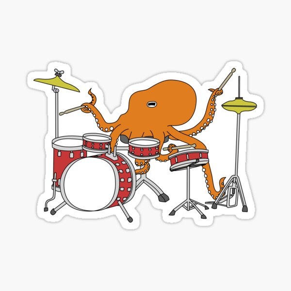 Drum Set Stickers Redbubble