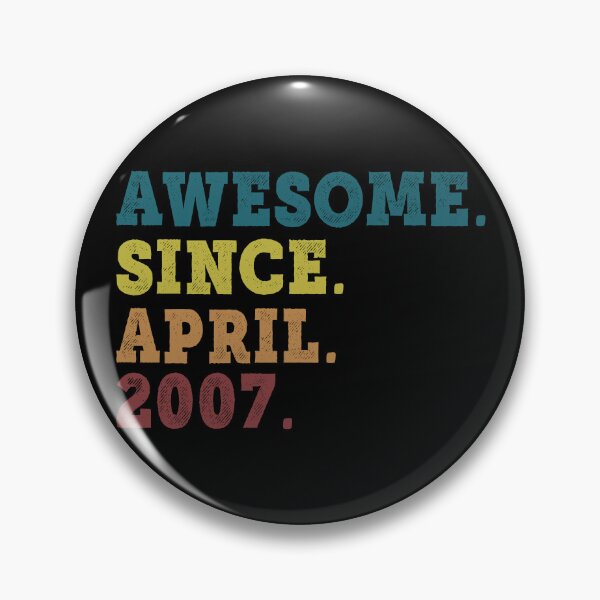 Item preview, Awesome Since April 2007 Retro Vintage 15th Birthday Gift designed and sold by designbychow.