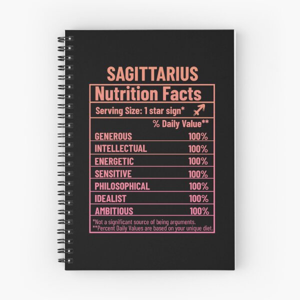 Item preview, Sagittarius Nutrition Facts designed and sold by SimplyCosmic11.