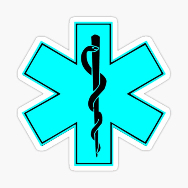 Item preview, Solid Black+Teal [Star of Life] designed and sold by SLP-OEC.