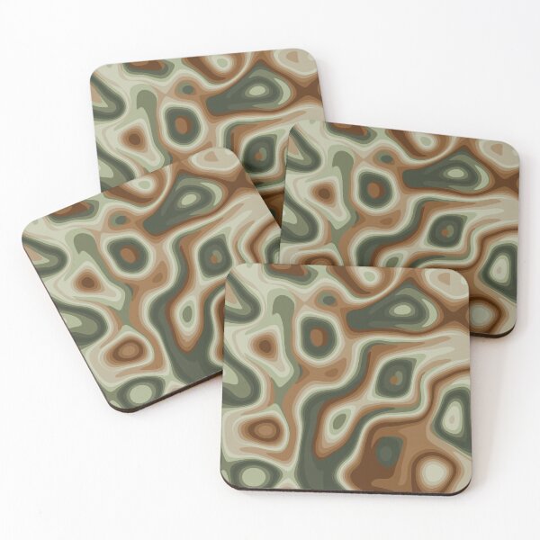 Item preview, Green and brown wavy color palette designed and sold by rodentpad.
