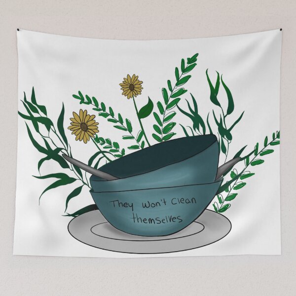Item preview, “They won’t clean themselves “ dishes designed and sold by StudioSamanthaa.