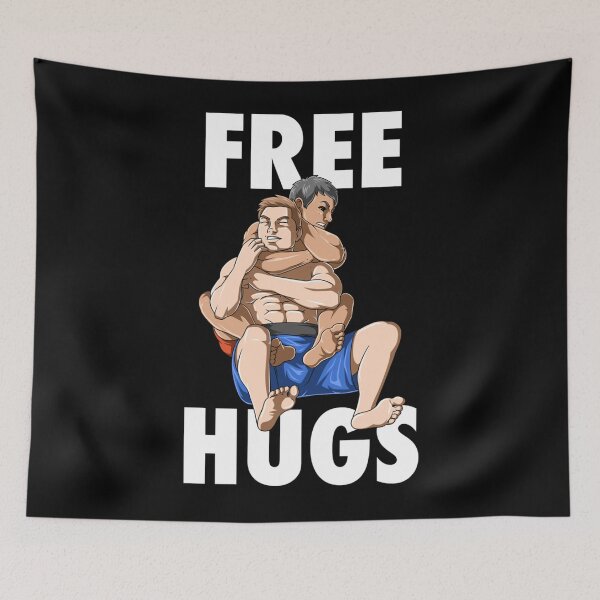 Item preview, Funny Jiu Jitsu Free Hugs Grappling designed and sold by ChristinaMauri.