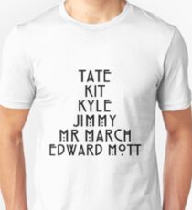 Evan Peters Roles - Black Unisex T-Shirt