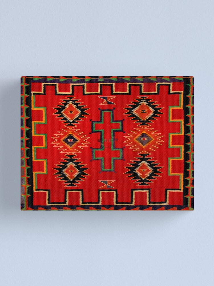 " NATIVE AMERICAN SADDLE BLANKET AUTHENTIC ORIGINAL COLOR RESTORED TO AS NEW HIGH RESOLUTION