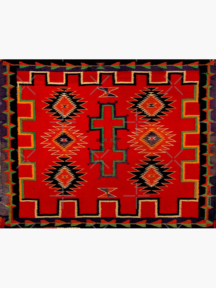 " NATIVE AMERICAN SADDLE BLANKET AUTHENTIC ORIGINAL COLOR RESTORED TO
