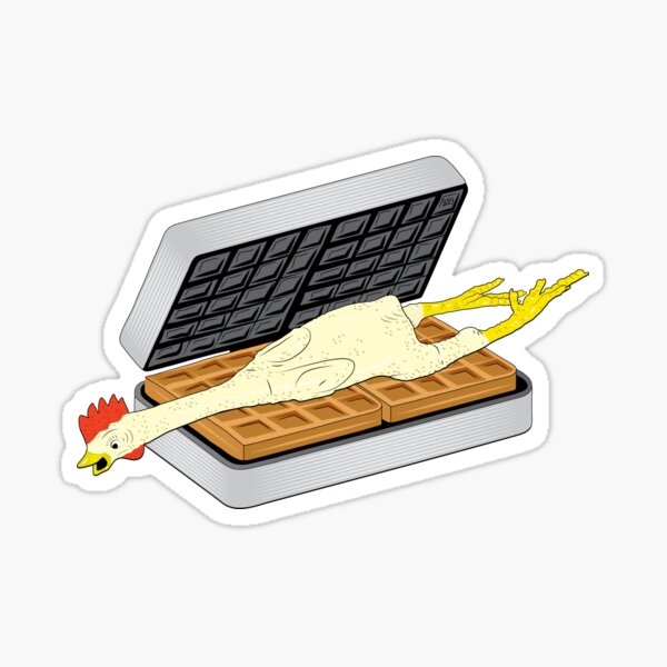 Rubber Chicken & Waffles Sticker