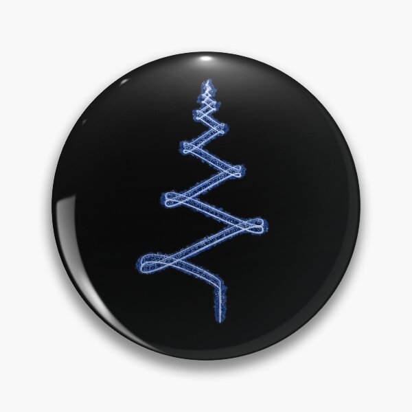 Item preview, Abstract Minimalist Light Streak Christmas Tree in Blue on Black designed and sold by James-Cole.