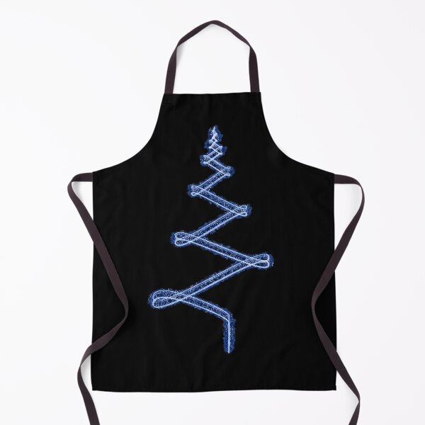 Item preview, Abstract Minimalist Light Streak Christmas Tree in Blue on Black designed and sold by James-Cole.